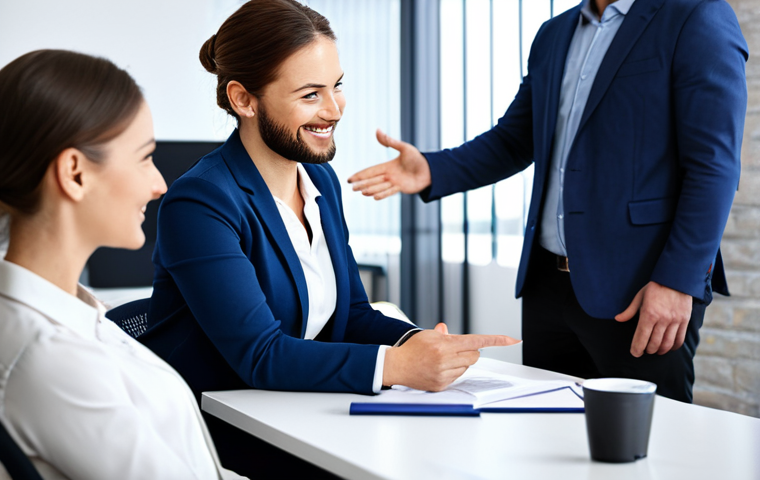 **
"A supportive business coach, fully clothed in professional attire, guiding a team member in a modern office setting. The atmosphere is collaborative and encouraging. Safe for work, appropriate content, perfect anatomy, natural pose, well-formed hands, proper finger count, natural body proportions, professional, modest, family-friendly."
**