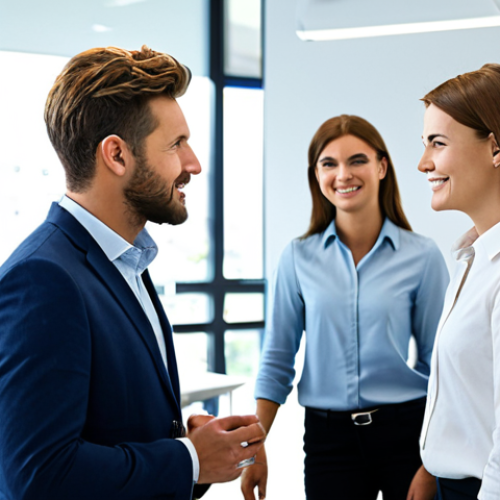 코칭 리더십에서의 지속적인 피드백 문화 - Constructive Feedback in a Modern Office**

A team meeting in a bright, modern office. A manager is ...